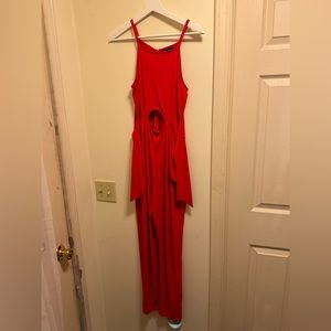 Nice red pants romper